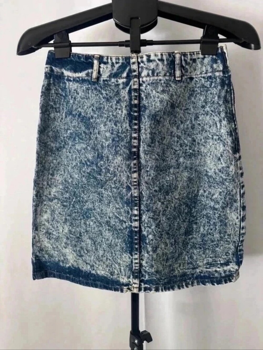 Vintage 80s Limited Express Acid Wash Denim Pencil Skirt High Waist XS